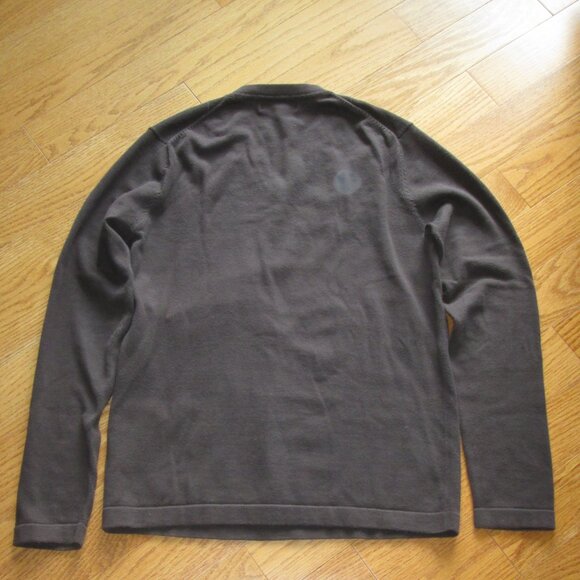 Men's Simons 100% Cotton Brown V-neck Argyle Sweater Size Small - Picture 2 of 4